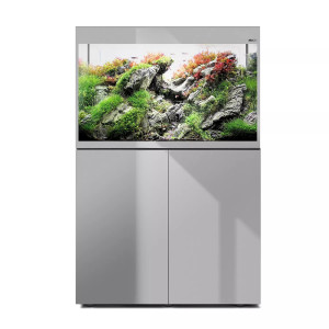 Zestaw Aquael GLOSSY ST 80 DAY&NIGHT 2.0 (125l) z szafką, szary