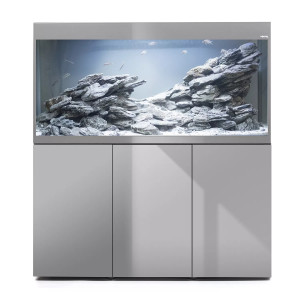 Zestaw Aquael GLOSSY ST 150 DAY&NIGHT 2.0 (405l) z szafką, szary