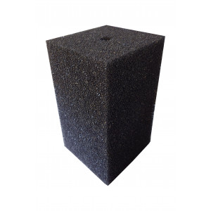 Gąbka czarna kwadratowa 20x12x12 cm 20 ppi z otworem