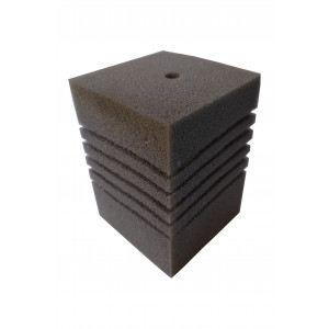 Gąbka szara kwadratowa 12x9x9 cm 45 ppi z otworem