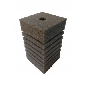 Gąbka szara kwadratowa 12x7x7 cm 45 ppi z otworem