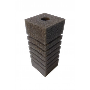 Gąbka szara kwadratowa 12x5x5 cm 45 ppi z otworem