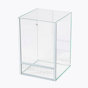 Terrarium Diversa Pająk 2.0, szkło float, silikon transparentny, z gilotyną [12l, 20x20x30 cm]