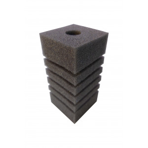 Gąbka szara kwadratowa 10x5x5 cm 45 ppi z otworem