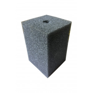 Gąbka czarna kwadratowa 12x8x8 cm 35 ppi z otworem