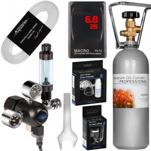 Zestaw CO2 Aquario Exclusive 2.0 z elektrozaworem, komputerem pH oraz butlą 2l