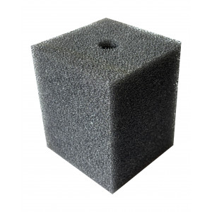 Gąbka czarna kwadratowa 10x8x8 cm 35 ppi z otworem