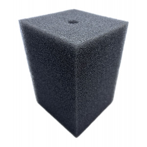 Gąbka czarna kwadratowa 15x10x10 cm 35 ppi z otworem