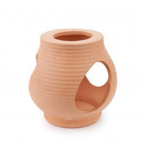 Ozdoba ceramiczna dzban z otworami Happet U940, beżowa