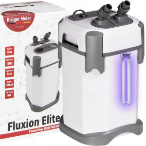 Filtr kubełkowy Kruger Meier Fluxion Elite 1800 UVC PRO (1500l/h) z lampą UV oraz mediami filtracyjnymi