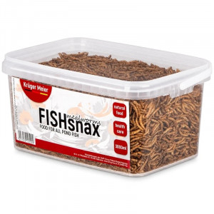 Pokarm dla ryb stawowych Kruger Meier FISHsnax Mealworms 3000 ml suszone larwy mączlika