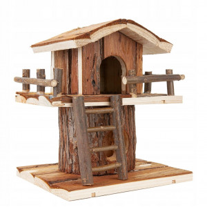 Drewniany domek dla gryzonia Happet 18x18x21,5 cm