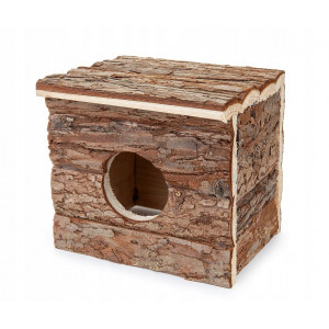 Drewniany domek dla gryzonia Happet 15,5x15,5x14 cm