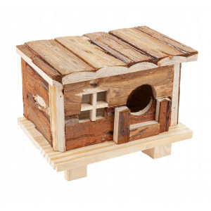 Drewniany domek dla chomika Happet 18x13x13,5 cm