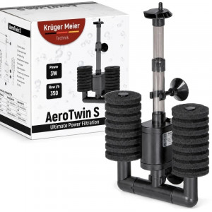 Filtr gąbkowy z pompą Kruger Meier AeroTwin S (350l/h)