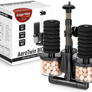 Filtr gąbkowy z pompą Kruger Meier AeroTwin Bio S (350l/h)
