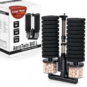 Filtr gąbkowy z pompą Kruger Meier AeroTwin Bio L (350l/h)