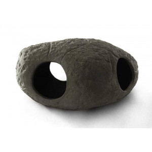 Ozdoba ceramiczna kamień z otworami Happet U933, czarna