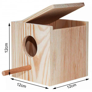 Drewniany domek lęgowy dla ptaków Nature House S 12x12x12cm