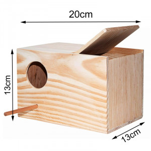 Drewniany domek lęgowy dla ptaków Nature House M 20x13x13cm