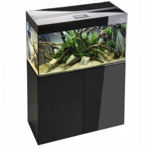 Zestaw Aquael GLOSSY 100 DAY&NIGHT 2.0 (215l) z szafką, czarny