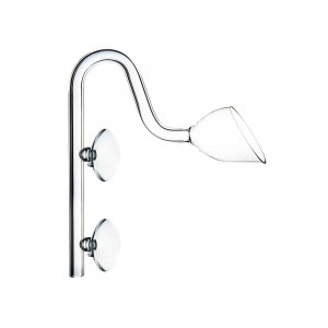 Szklany wylot kielich Nattec AquaGlass AQG na wąż o śr. 9/12 mm