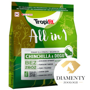 Pokarm dla szynszyli i koszatniczek Tropifit All in 1 Chinchilla & Degu 500g