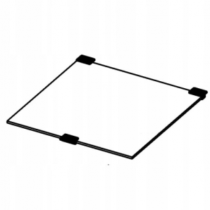 Szyba nakrywowa z uchwytami Aquael Shrimp Smart 20 (25x23,3 cm) czarna