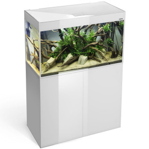 Zestaw Aquael GLOSSY ST 100 DAY&NIGHT 2.0 (215l) z szafką, biały